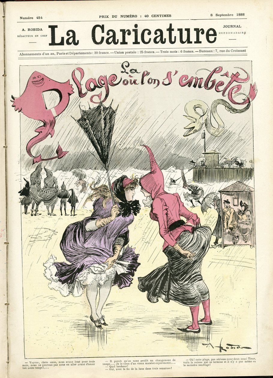 Illustration by Albert Robida for the Cover of La Caricature by Albert Robida