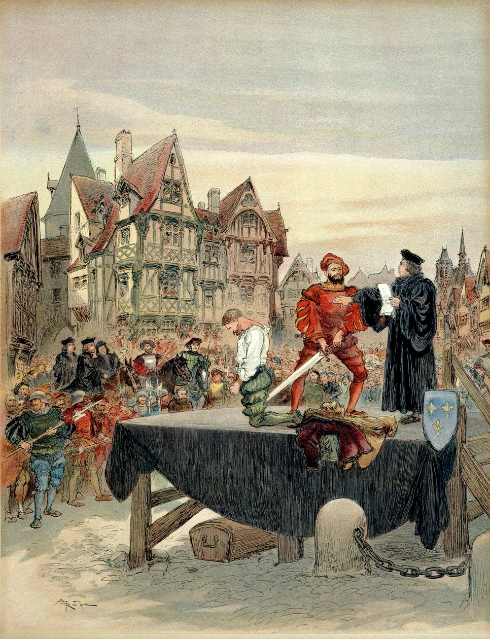 Jean de Poitiers, Seigneur of Saint Vallier by Albert Robida