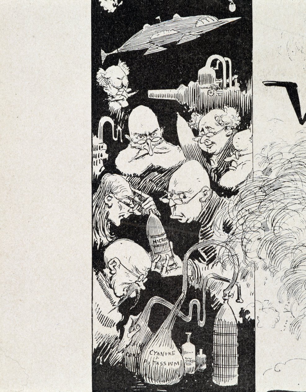 Seven scientists with their invention. In 