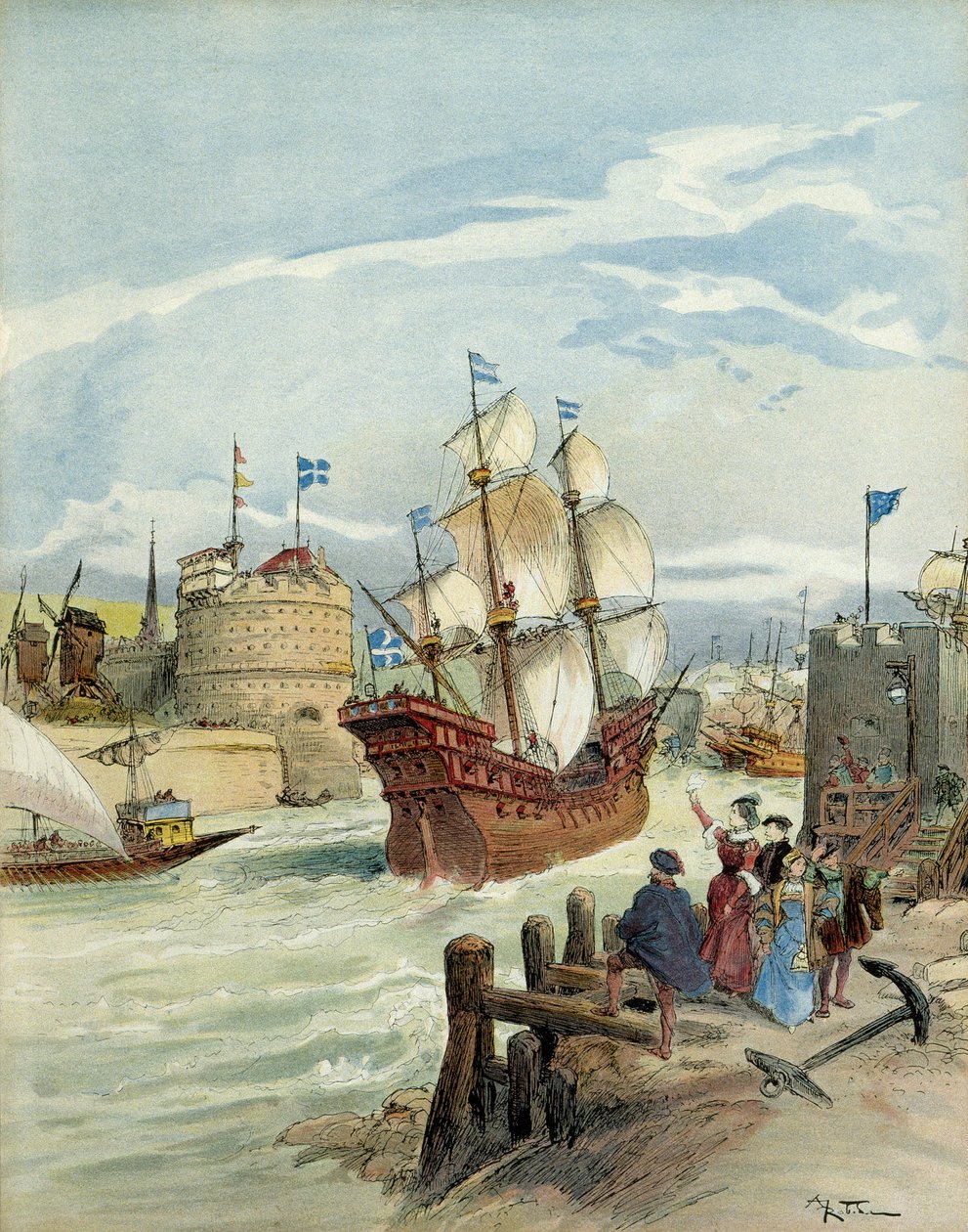 The French Fleet in Le Havre, by Decision of Francois I