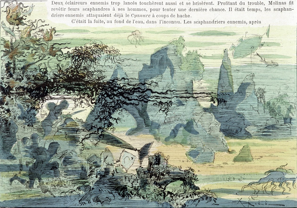 Underwater War Scene. In 
