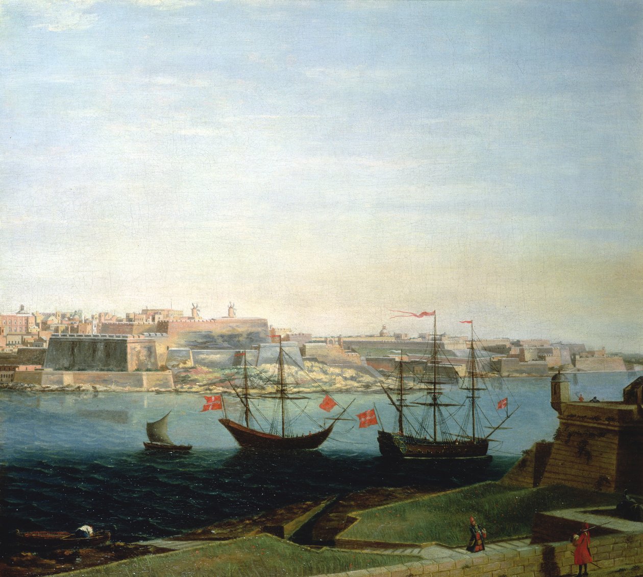 A View of the Town and Fortifications of Valetta by Alberto Pullicino