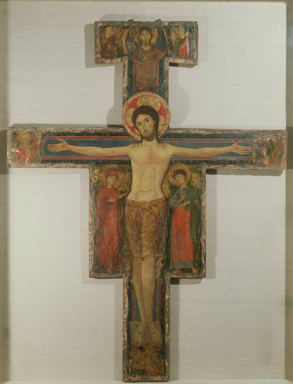 The Crucifixion with the Virgin Mary and St. John, late 12th century by Alberto Sotio