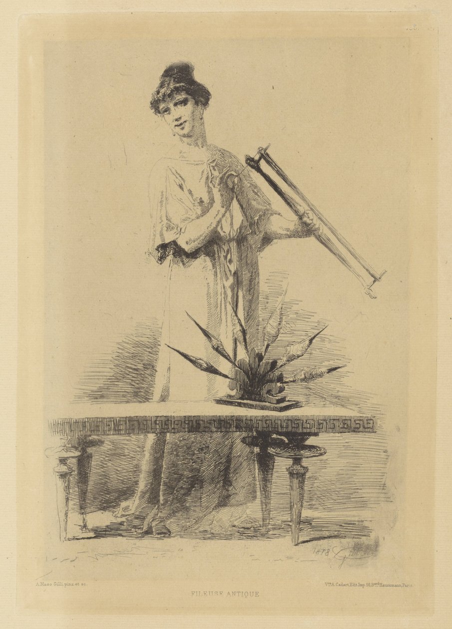 Spinning Woman (title on object: Fileuse antique) by Alberto Maso Gilli