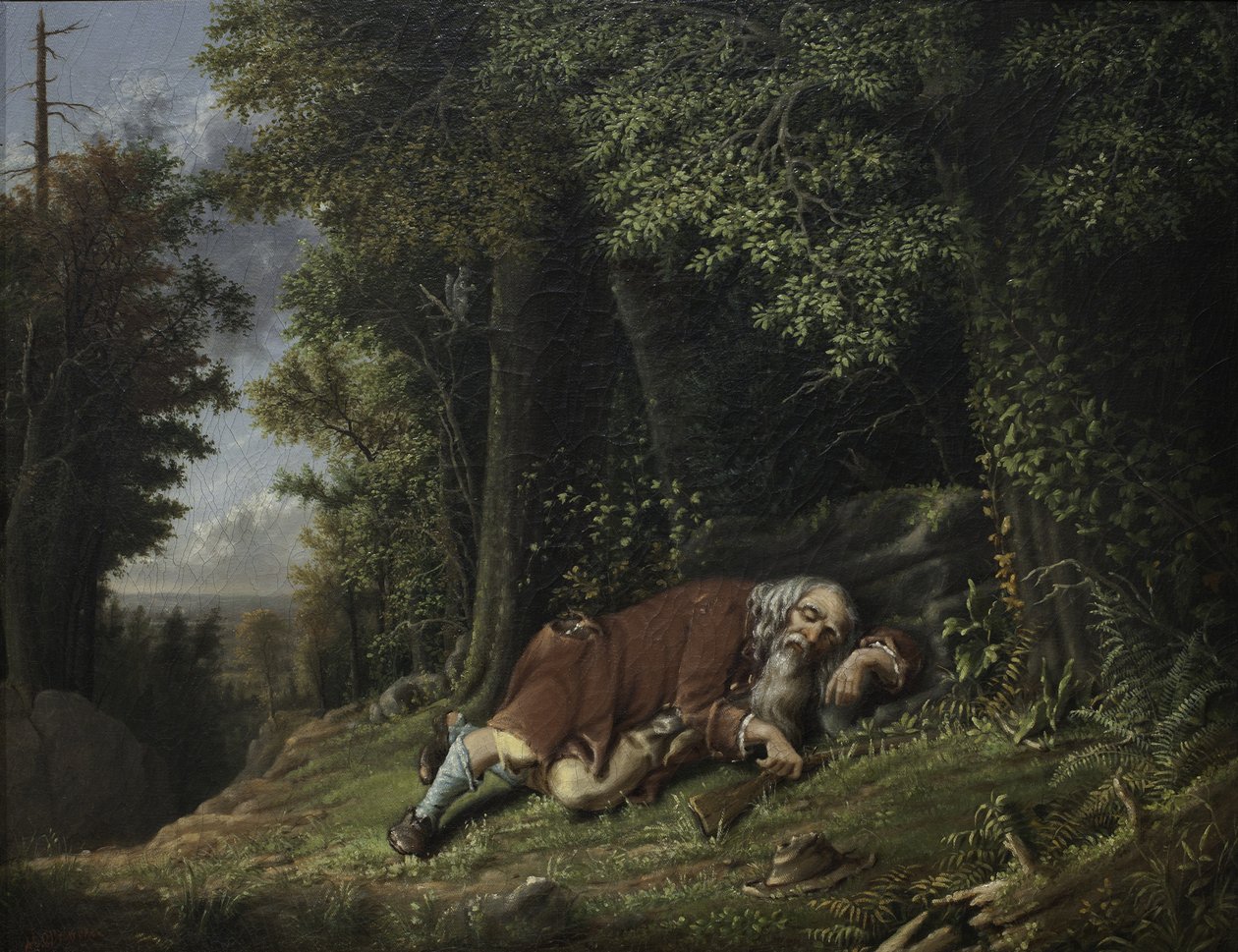 Rip Van Winkle Asleep by Albertus D.O Browere