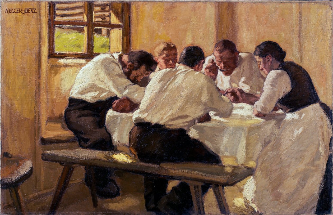 Lunch (The Soup, Version II) by Albin Egger Lienz