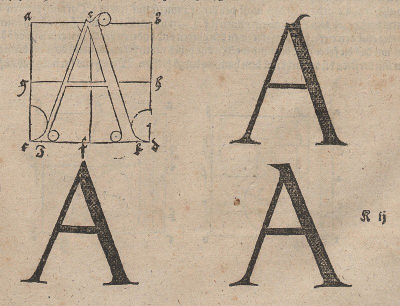 Construction of Letters by Albrecht Dürer