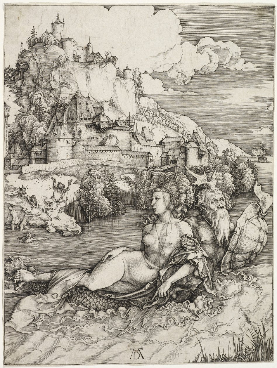 The Sea Monster, The Abduction of Amymone by Albrecht Dürer