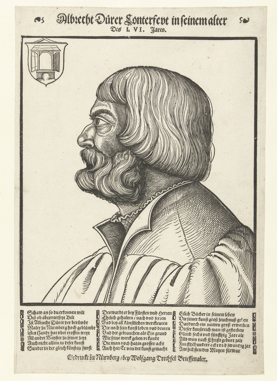 Portrait of Albrecht Dürer by Albrecht (after) Durer or Duerer