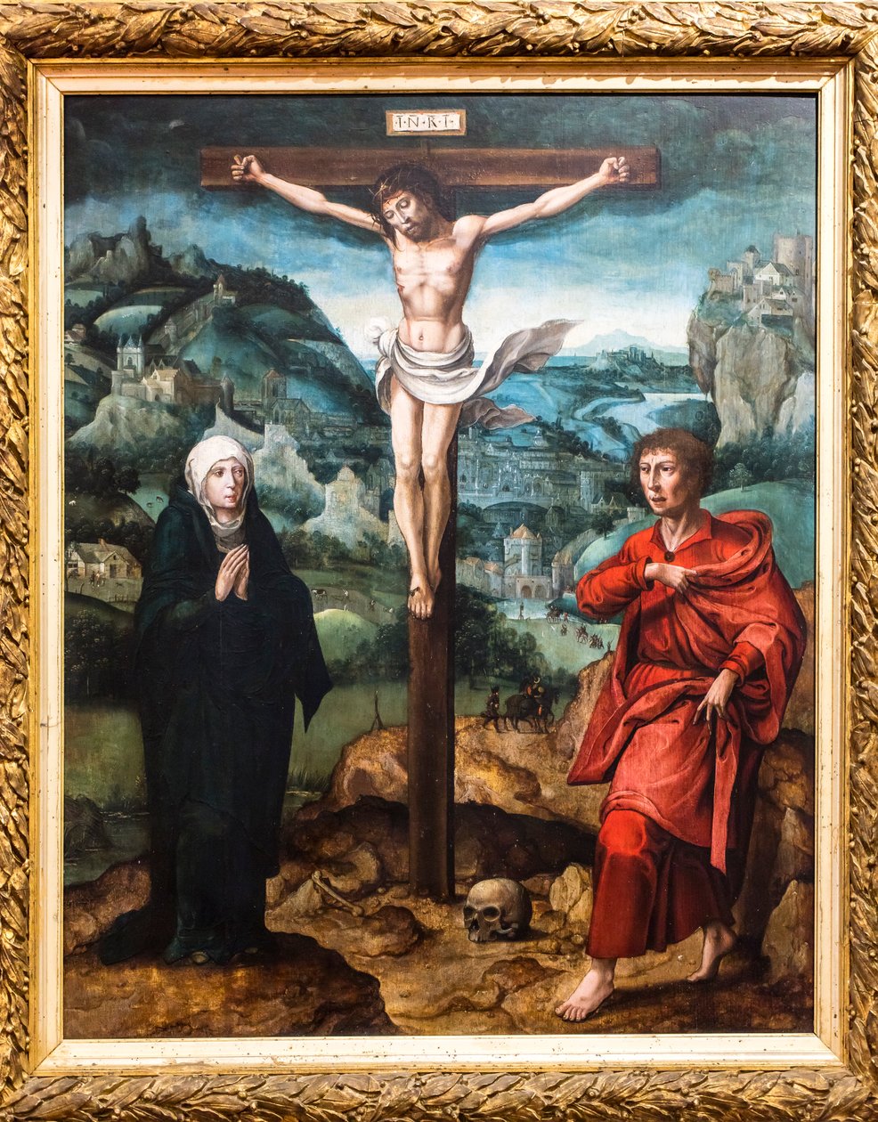 Christ on the Cross between the Virgin Mary and St. John