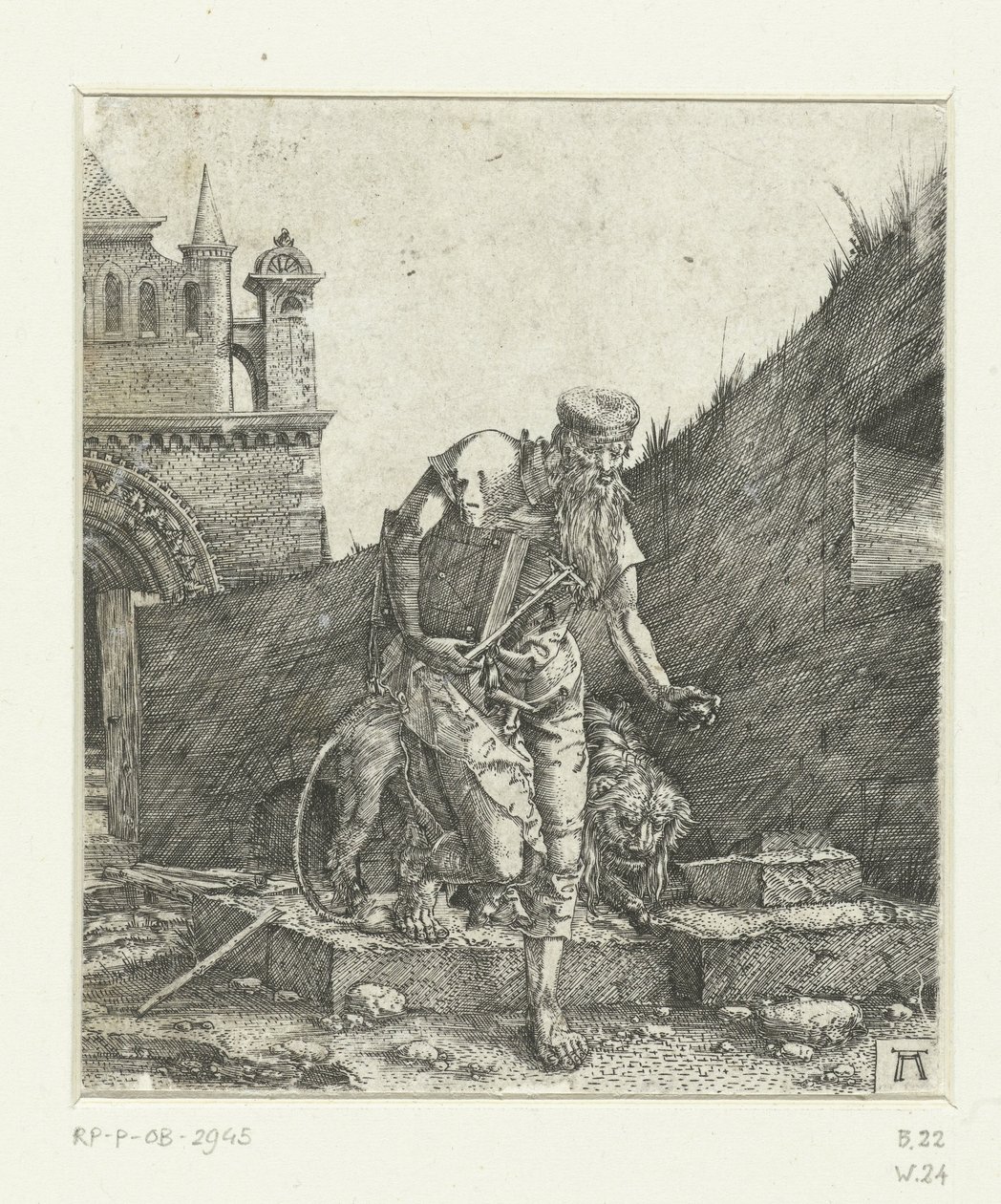 Saint Jerome in the Courtyard of a Church by Albrecht Altdorfer