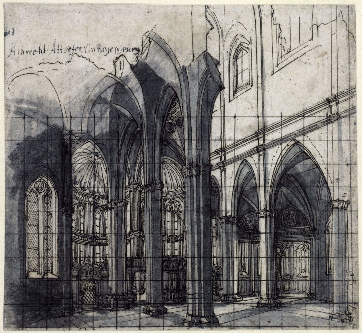 Church Interior by Albrecht Altdorfer