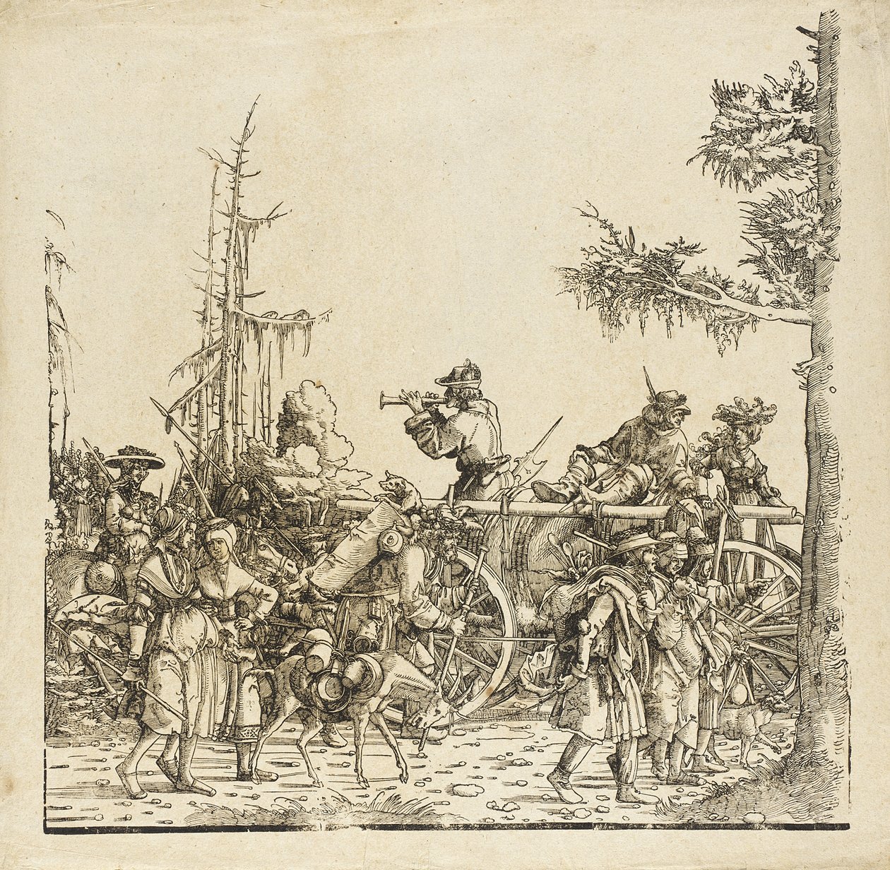 The Baggage Wagon by Albrecht Altdorfer
