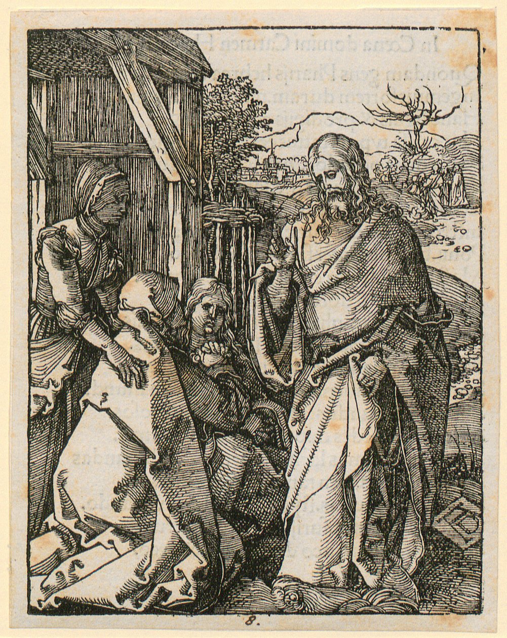 Christ Taking Leave of His Mother, Plate 8 from the series “Small Woodcut Passion” by Albrecht Dürer