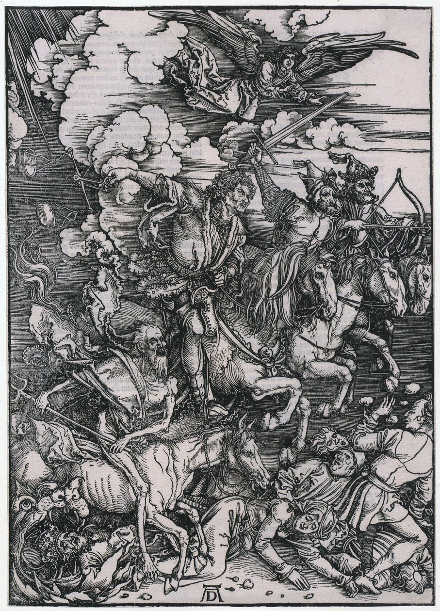Apocalyptic Riders, III. Figure, Plate 5 from the series "The Apocalypse" by Albrecht Dürer