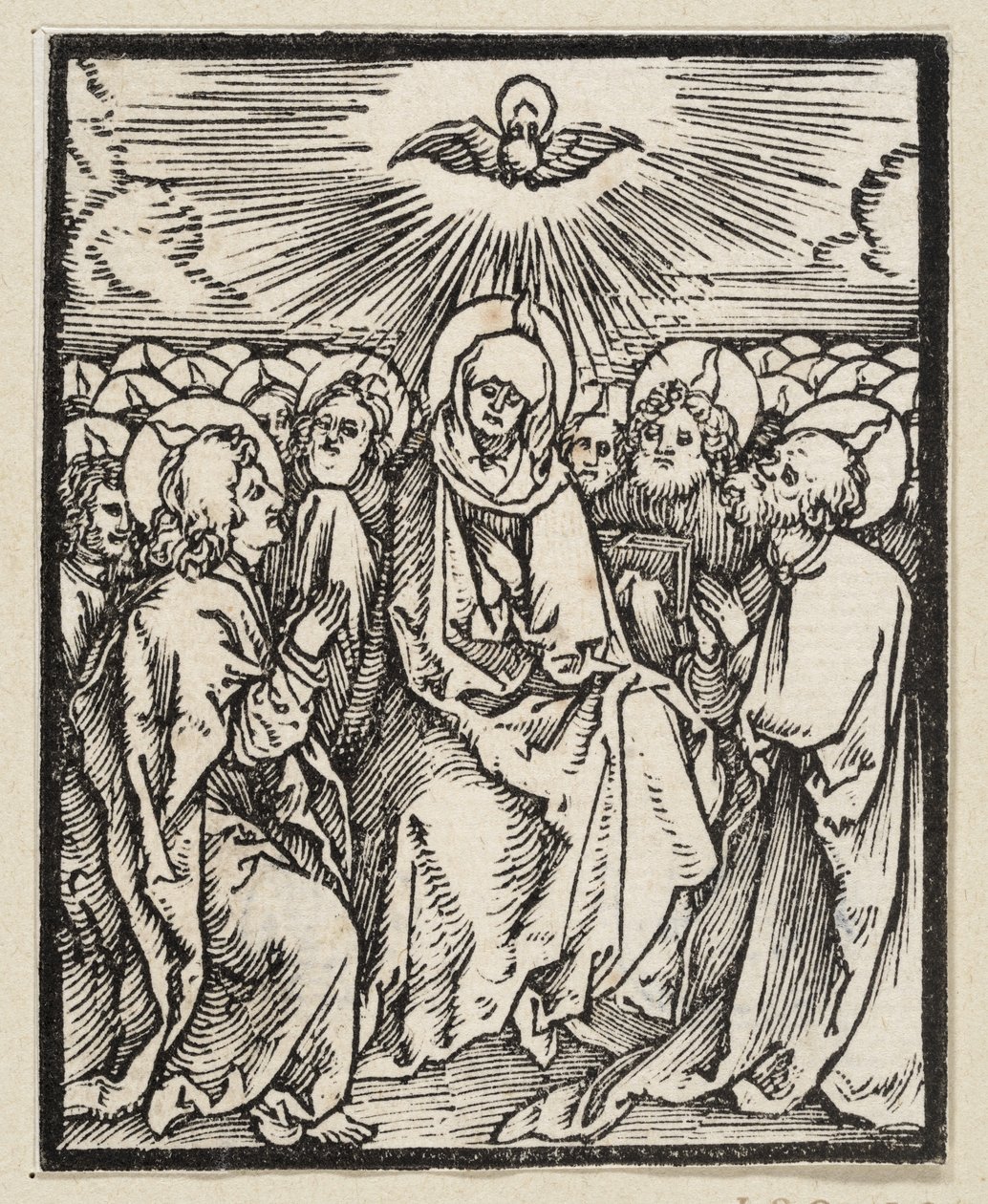 Outpouring of the Holy Spirit (from: Postilla, 43 Woodcuts) by Albrecht Dürer