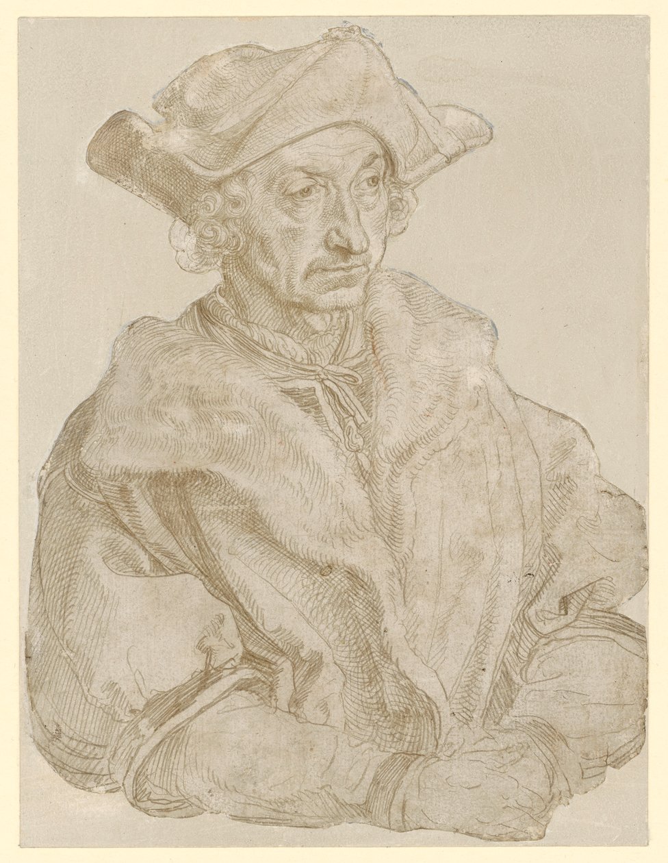 Portrait of an Older Beardless Man (Sebastian Brant?) by Albrecht Dürer