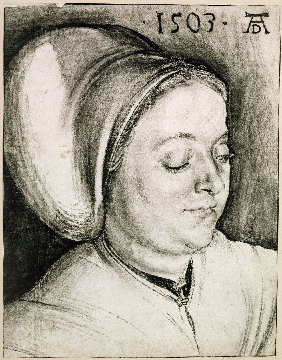 Bust of a Woman with a Wulsthaube by Albrecht Dürer