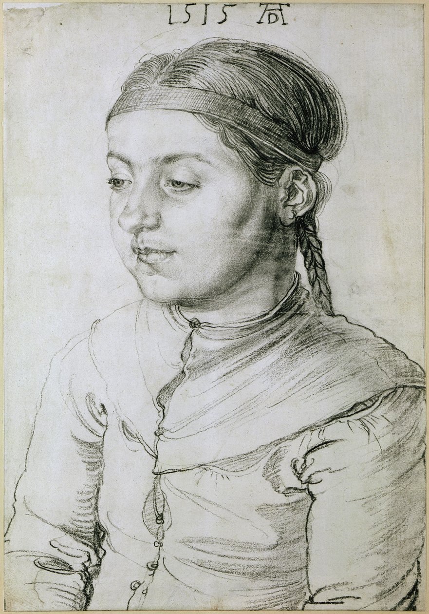 Bust of a Young Girl by Albrecht Dürer