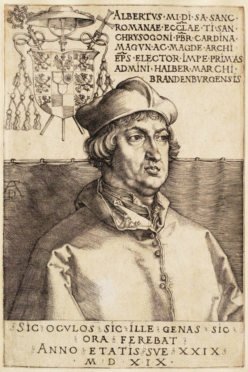 Cardinal Albrecht of Brandenburg (The Small Cardinal) by Albrecht Dürer