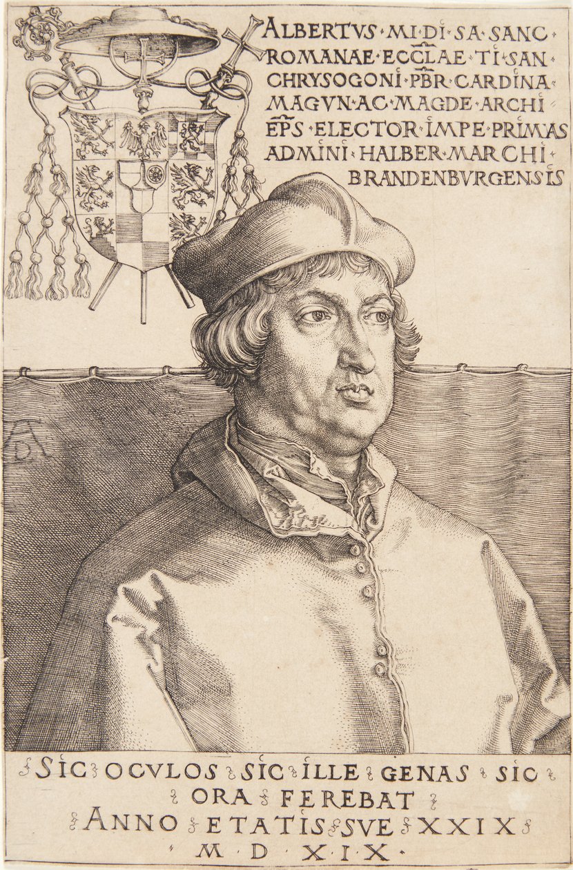 Cardinal Albrecht of Brandenburg; or The Small Cardinal by Albrecht Dürer