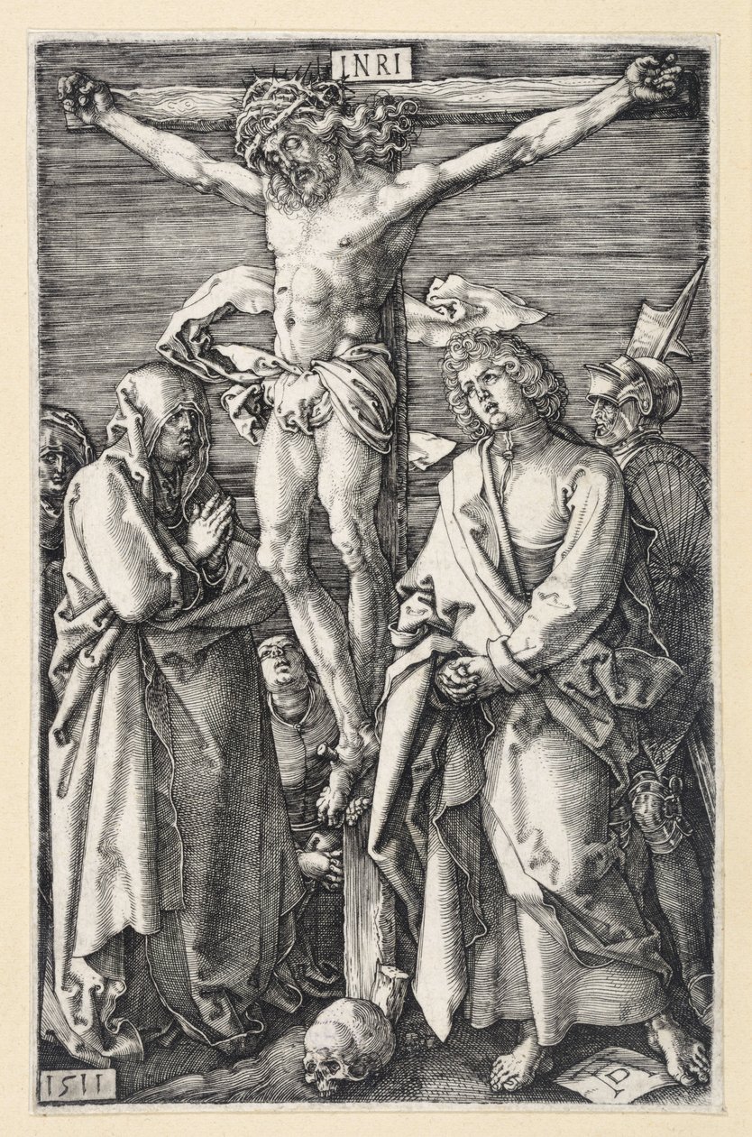 Christ on the Cross between Mary and John (Engraving Passion) by Albrecht Dürer