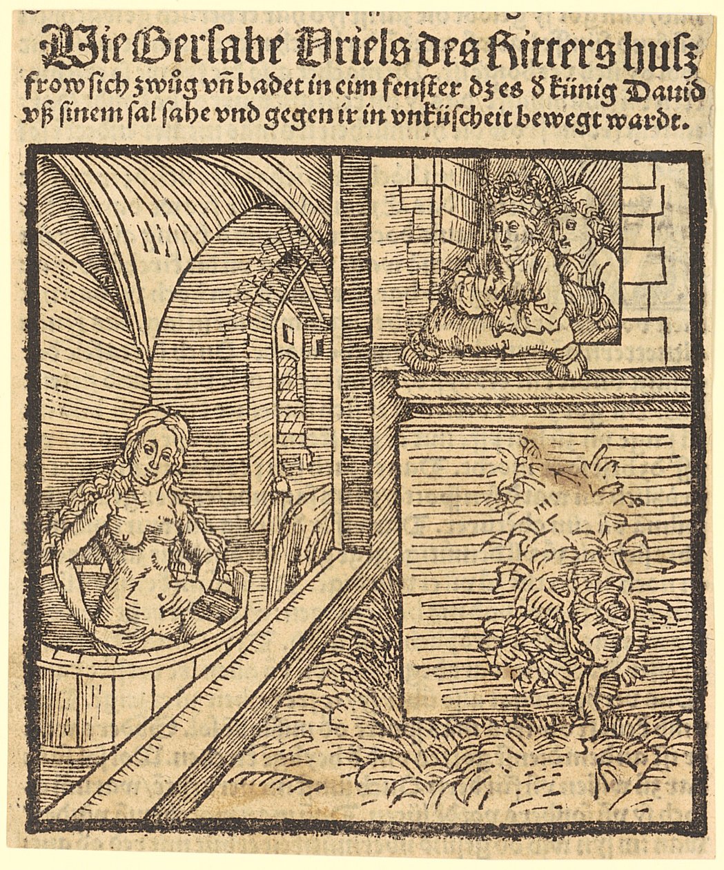David Sees Bathsheba Bathing by Albrecht Dürer