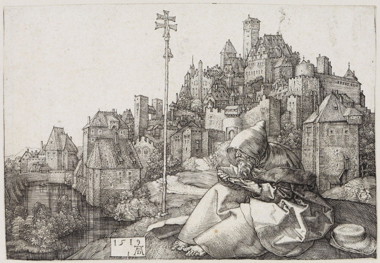 Saint Anthony Before the City by Albrecht Dürer