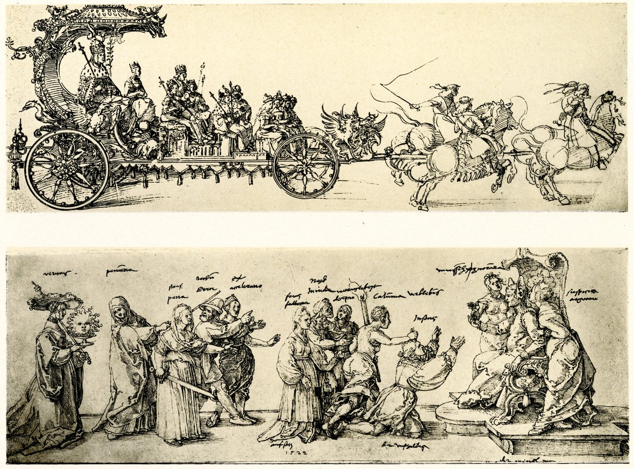 Draft for the Chariot of the Emperor Maximilian I by Albrecht Dürer