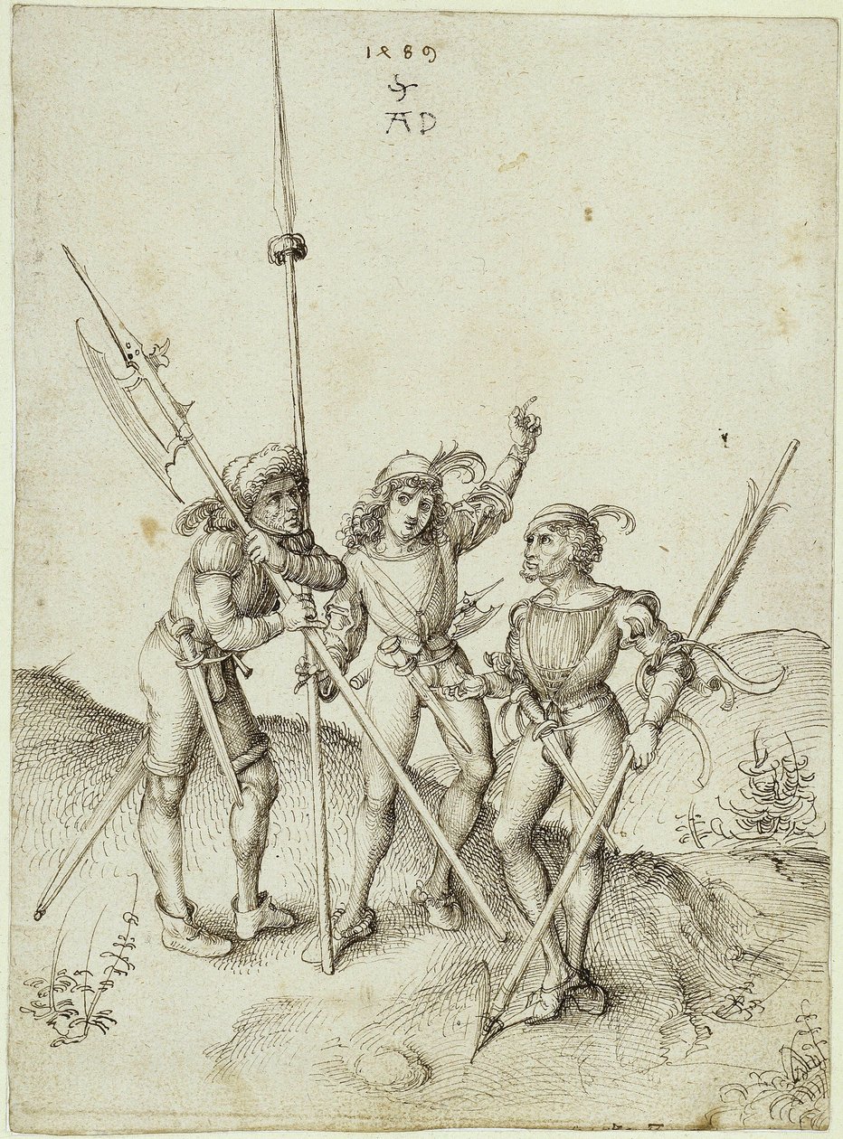 Three Landsknechts by Albrecht Dürer