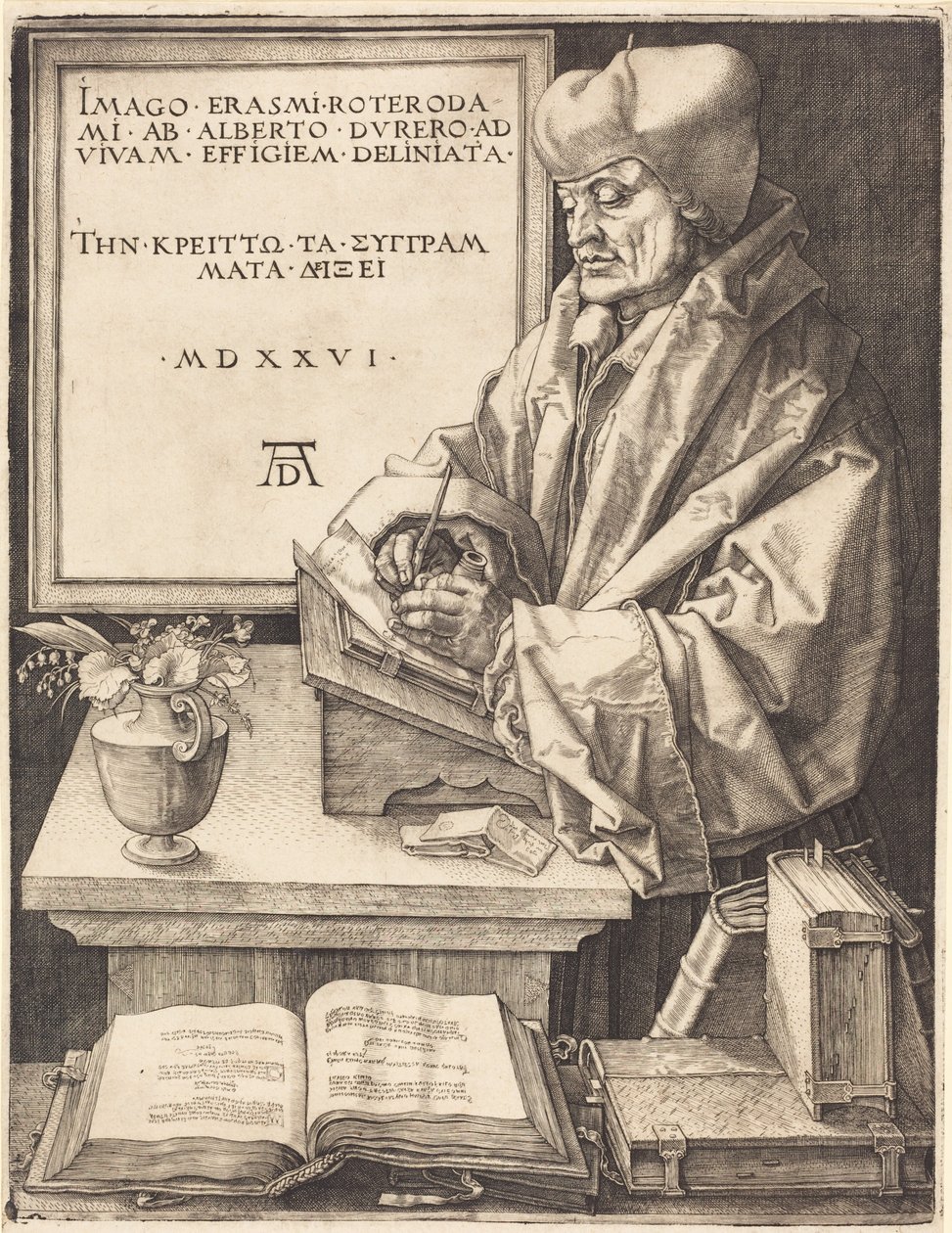 Erasmus of Rotterdam by Albrecht Dürer