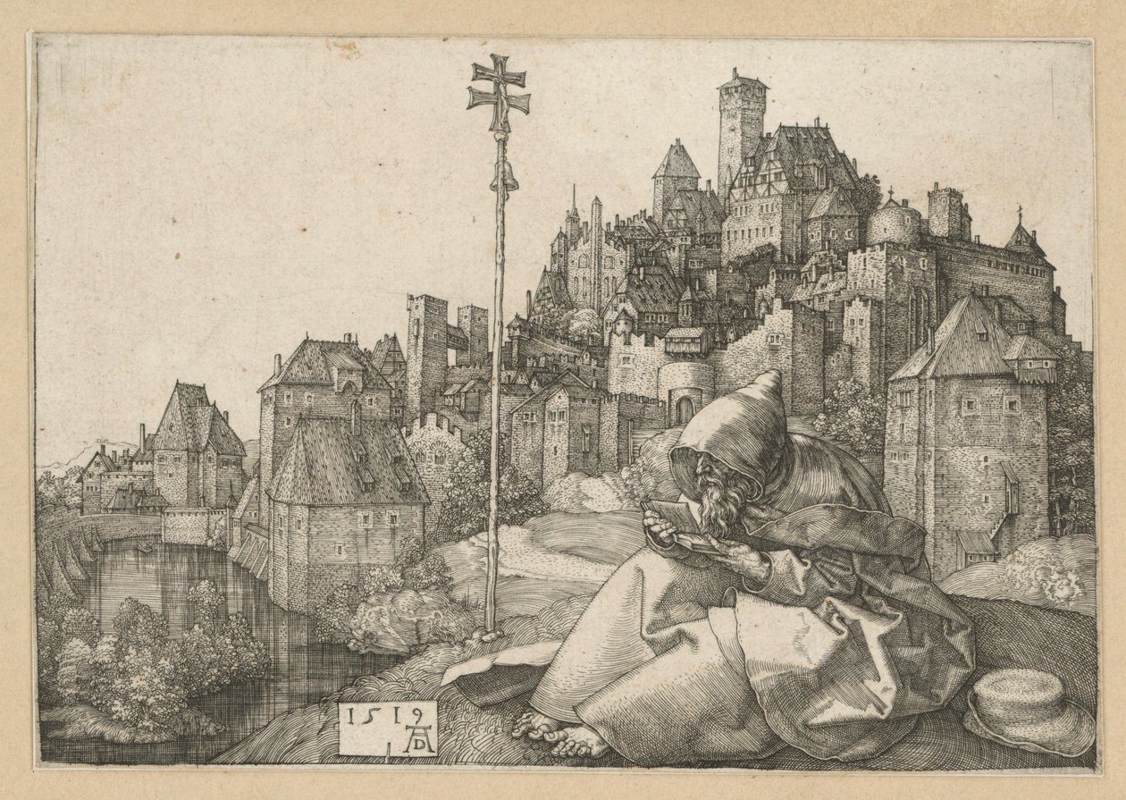 Saint Anthony Reading by Albrecht Dürer