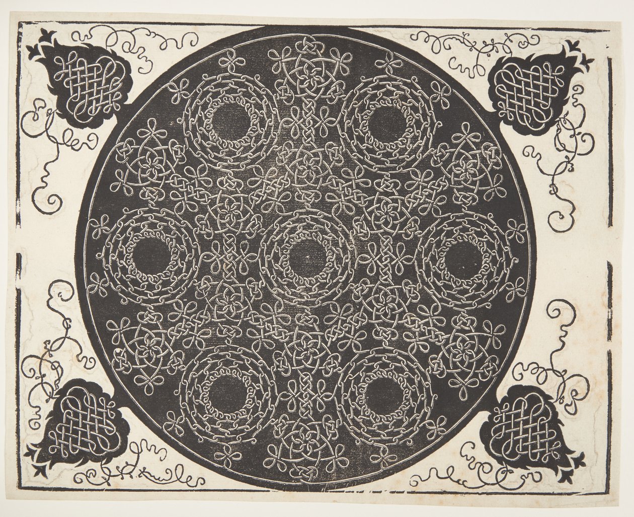 Interlaced Cord Pattern with Seven Wreaths by Albrecht Dürer