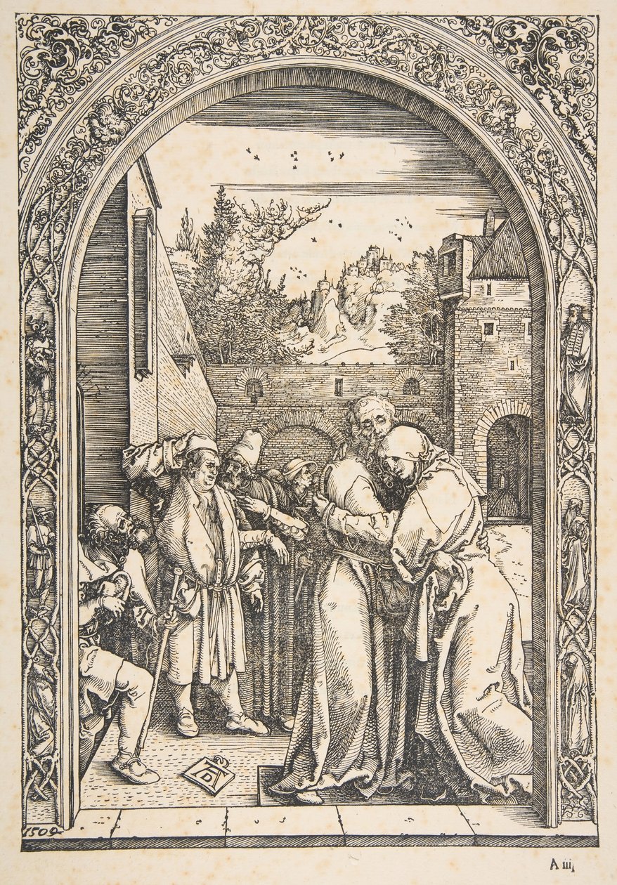 Joachim and Anna at the Golden Gate, from The Life of the Virgin, ca. 1504 by Albrecht Dürer