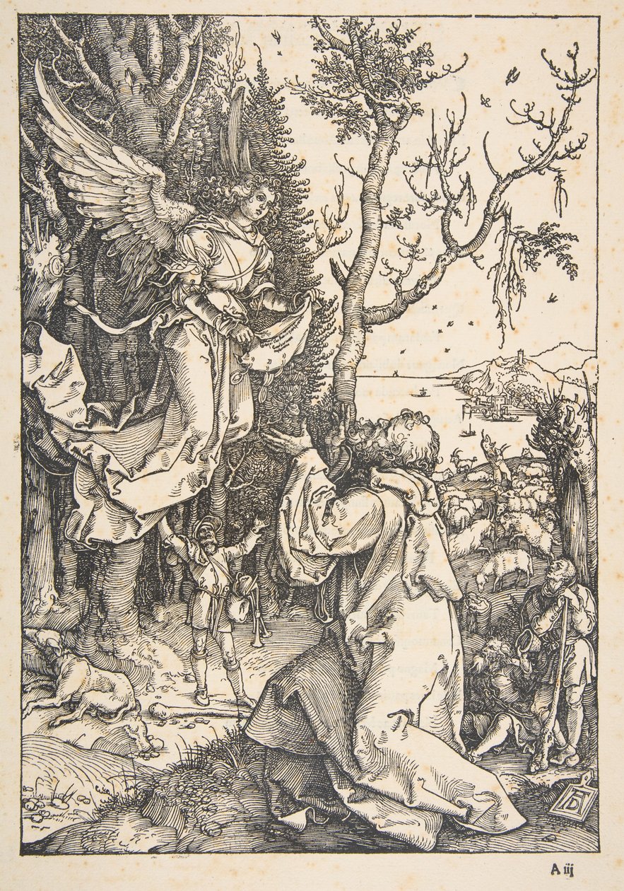 Joachim and the Angel, from "The Life of the Virgin" by Albrecht Dürer