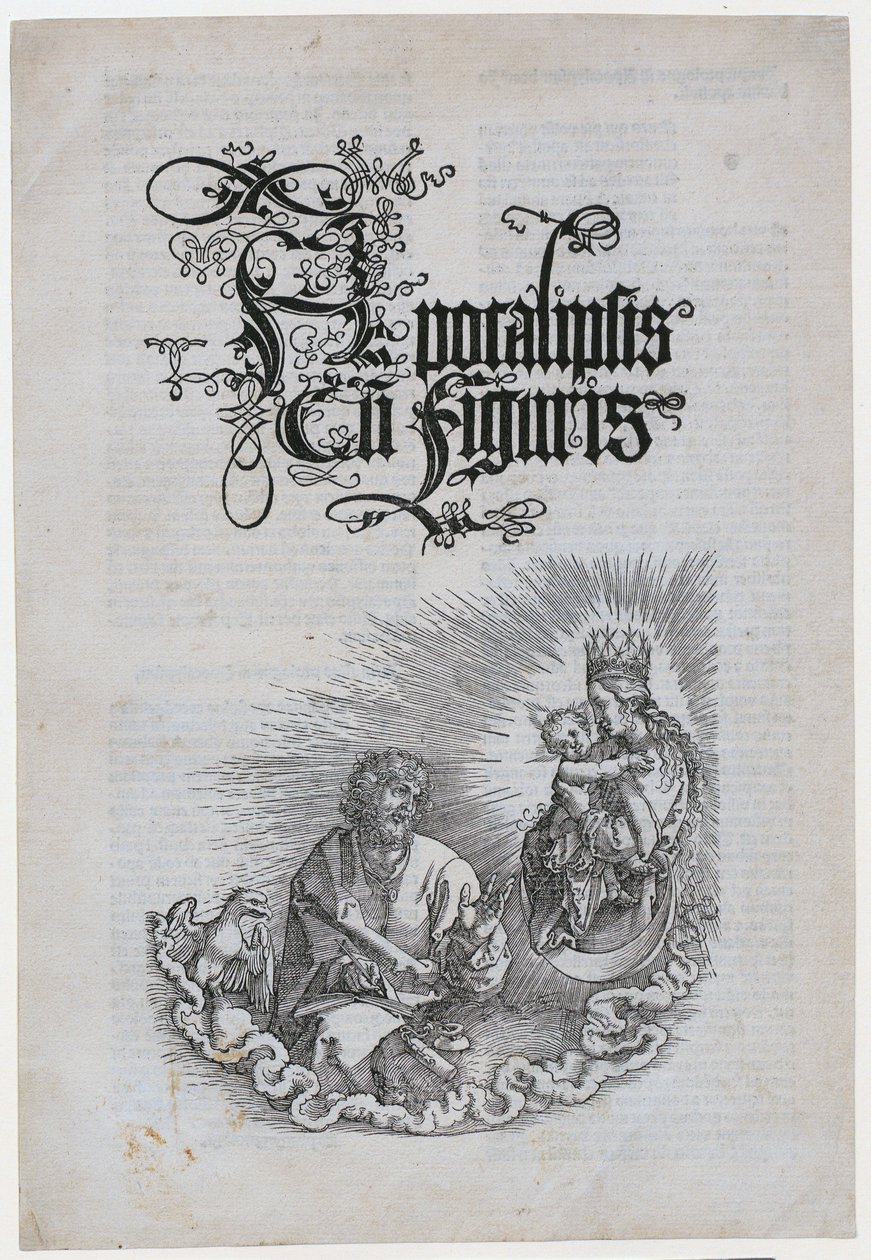Virgin Appears to John, Sheet 1 of the Series "The Apocalypse" by Albrecht Dürer