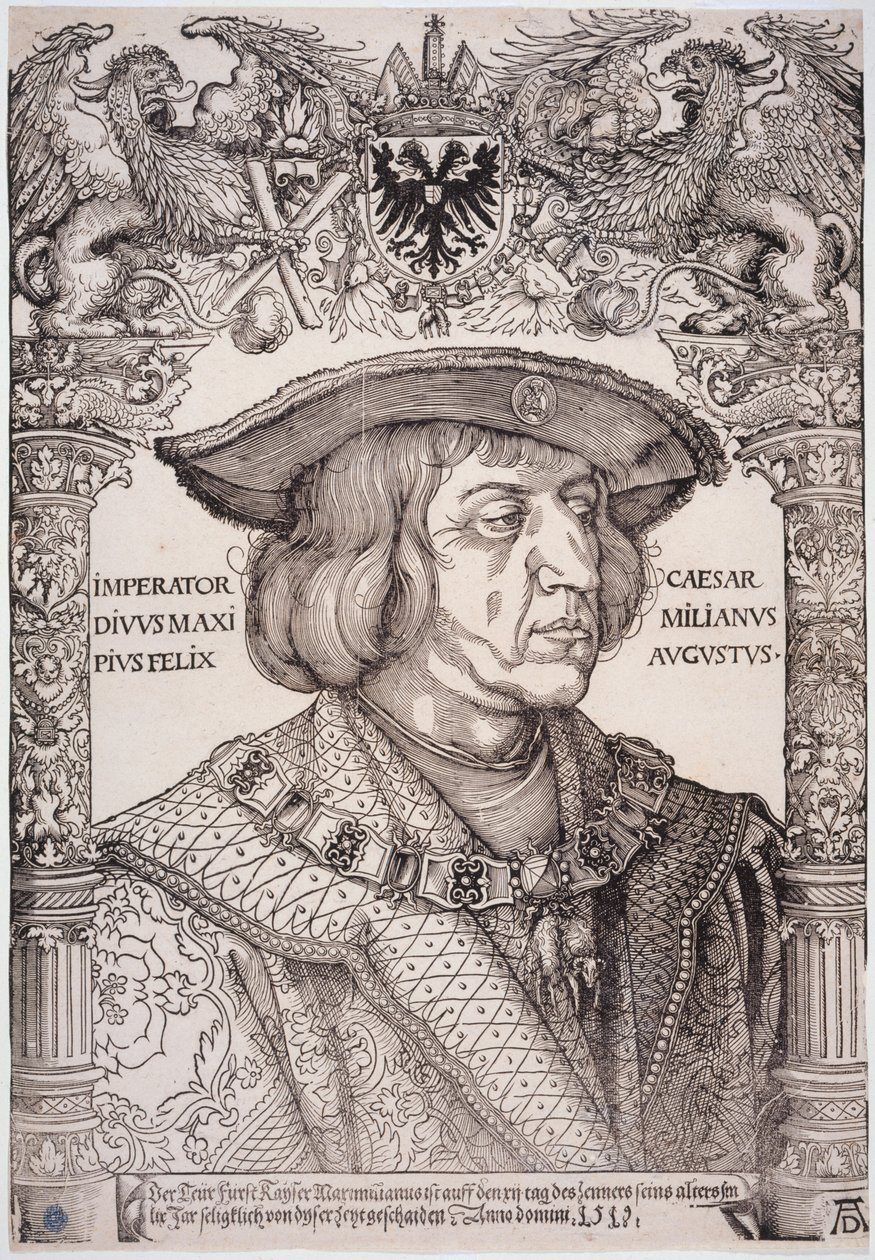 Emperor Maximilian I (Bartsch 153) by Albrecht Dürer