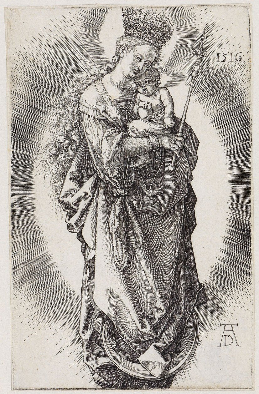 Mary with Scepter and Star Crown by Albrecht Dürer