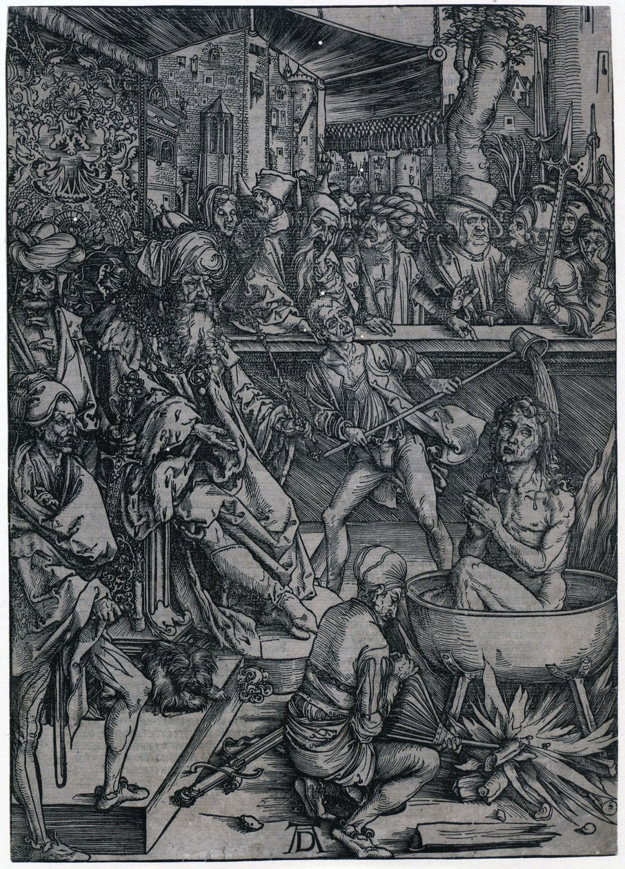 Martyrdom of the Evangelist John, Sheet 2 of the Series "The Apocalypse" by Albrecht Dürer