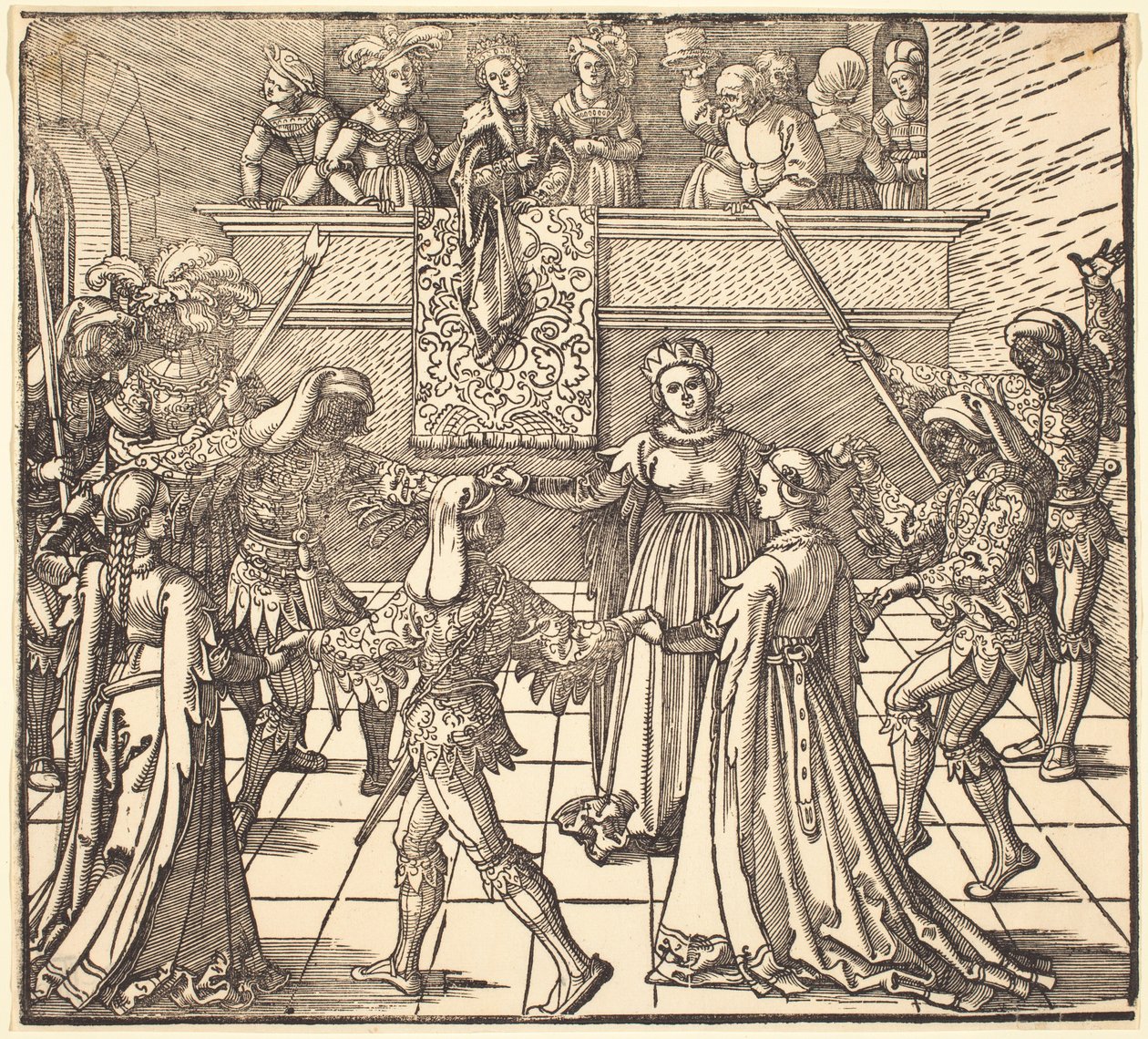 Masquerade Dance with Torches by Albrecht Dürer