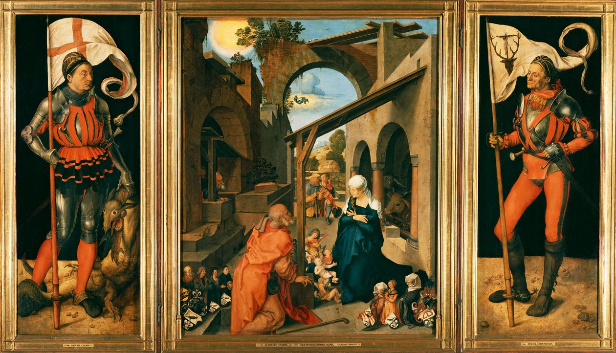 Paumgartner Altar: Lukas Paumgartner as St. Eustace by Albrecht Dürer
