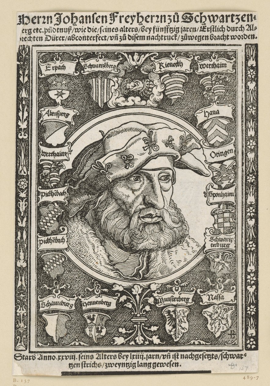 Portrait of Johannes Freiherr zu Schwarzenberg by Albrecht Dürer
