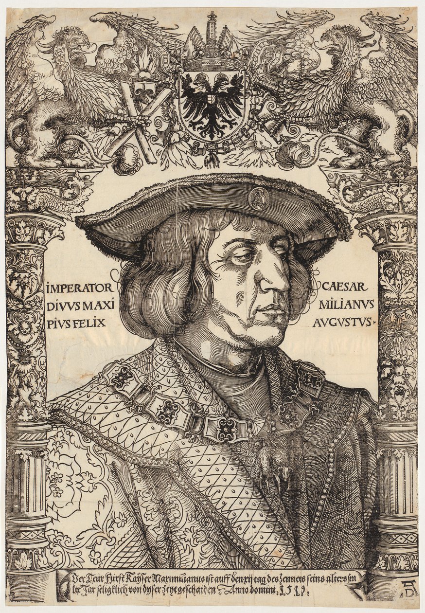 Portrait of Emperor Maximilian I by Albrecht Dürer