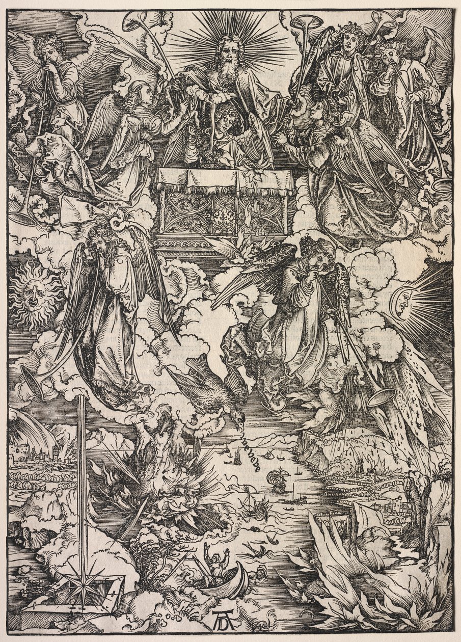 Revelation of St. John: Seven Angels with Trumpets by Albrecht Dürer