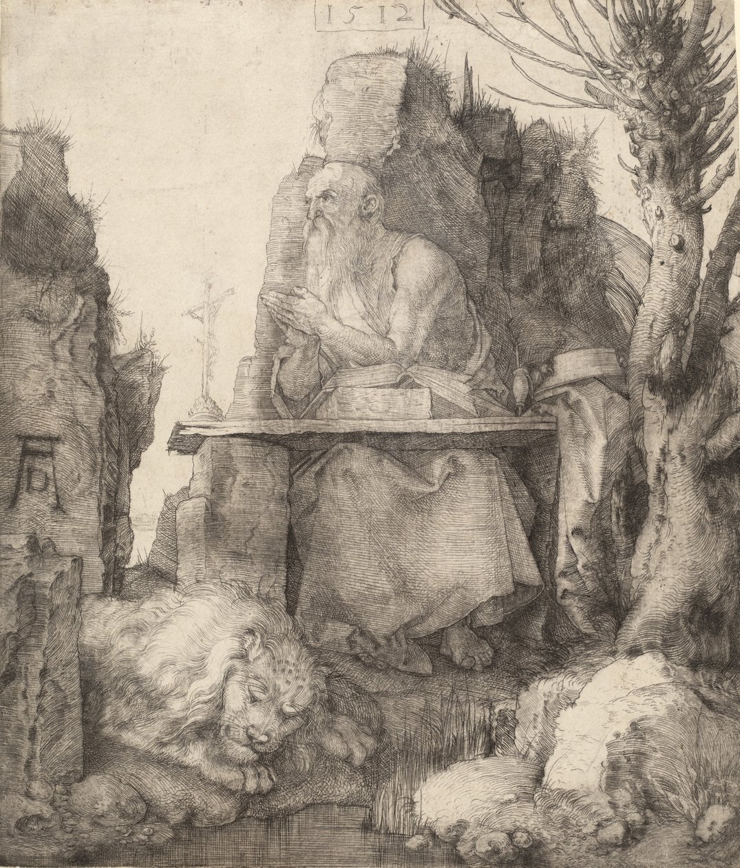 Saint Jerome by the Pollard Willow by Albrecht Dürer