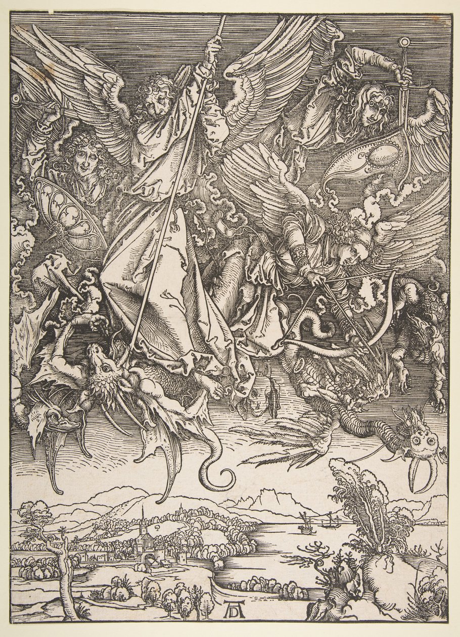 Saint Michael Fighting the Dragon, from "The Apocalypse" by Albrecht Dürer