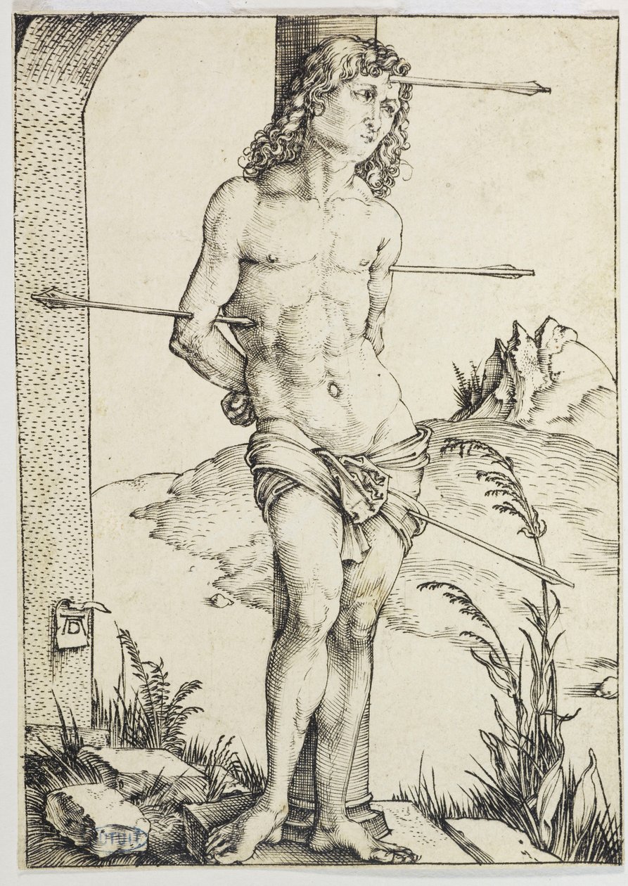 Saint Sebastian tied to a column (Bartsch 56) by Albrecht Dürer