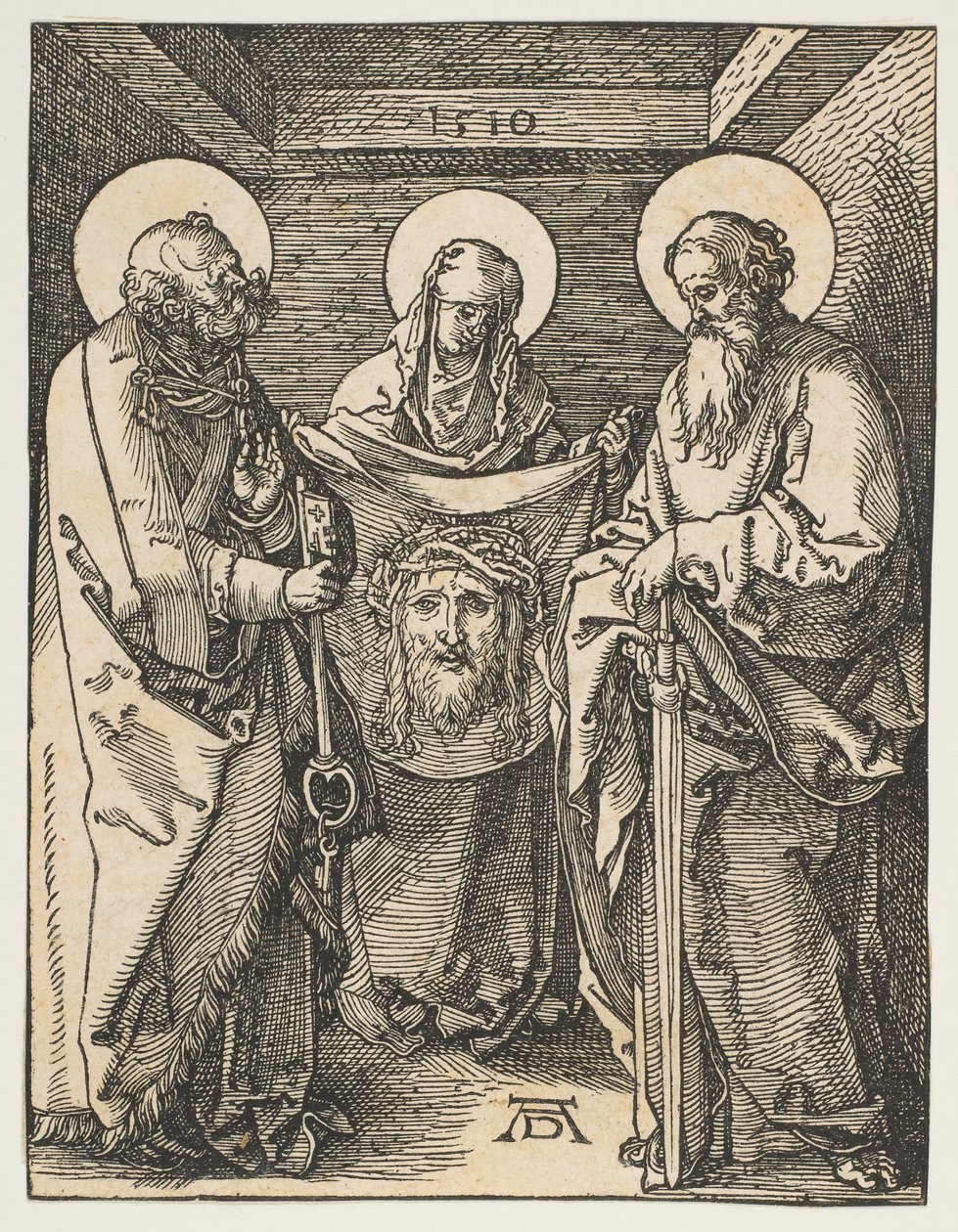 Saint Veronica between Saints Peter and Paul, from The Small Passion by Albrecht Dürer