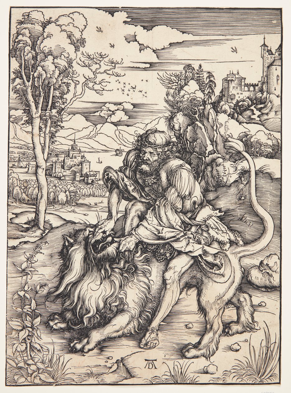 Samson Rending the Lion by Albrecht Dürer