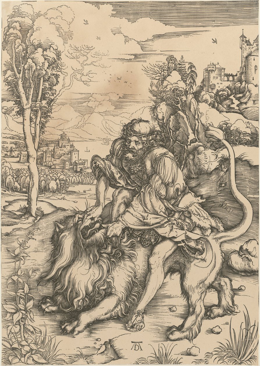 Samson Slays the Lion by Albrecht Dürer